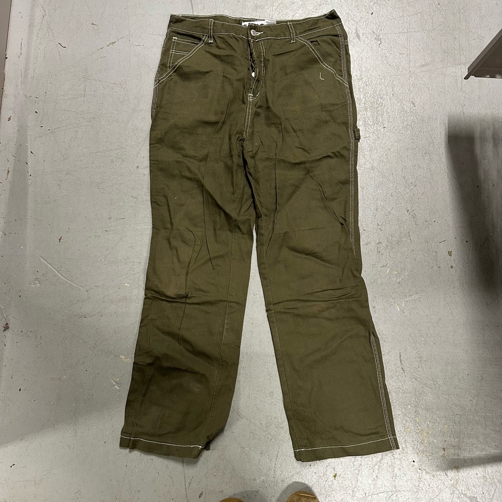 SONG wide leg green jeans